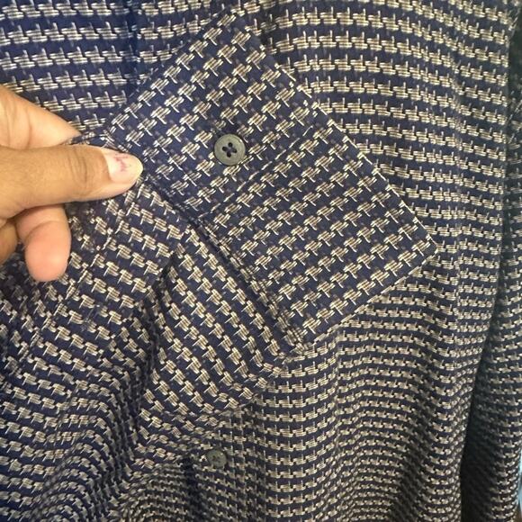 Robert Graham Modern Americana Blue Tailored Fit Button Down Shirt - Picture 9 of 11